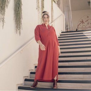 Oddbird Co Red Kaftan Dress - Size Large - Limited Edition XL